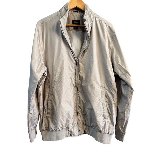Greg Norman For Tasso Elba Mens Beige Polyester Zip Jacket Size L - Picture 1 of 7